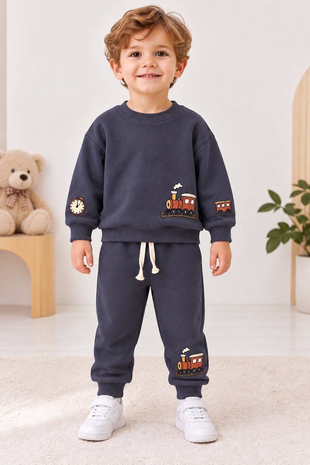 Train Grey  - Cotton Set