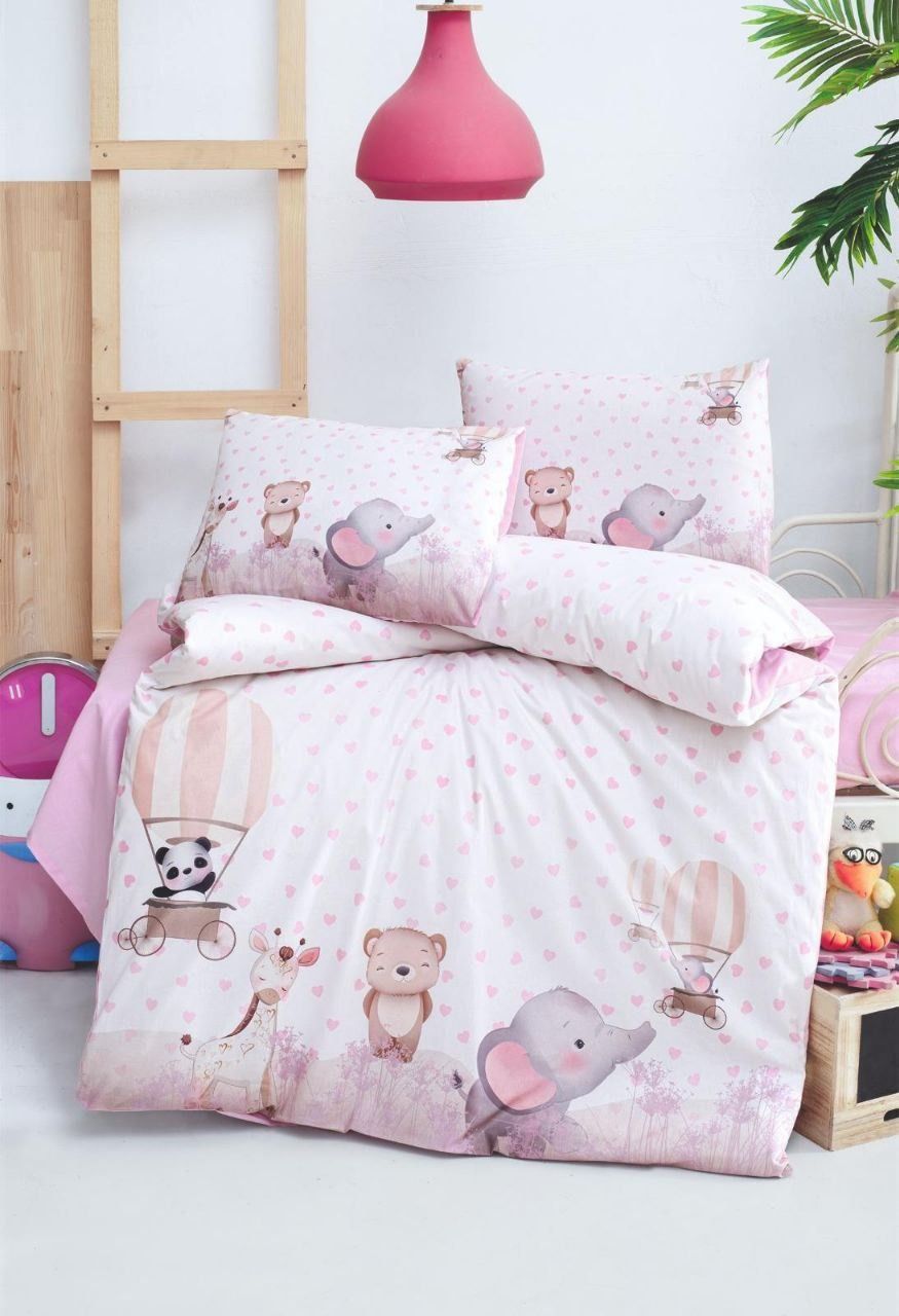 Pink cue animals  duvet set
