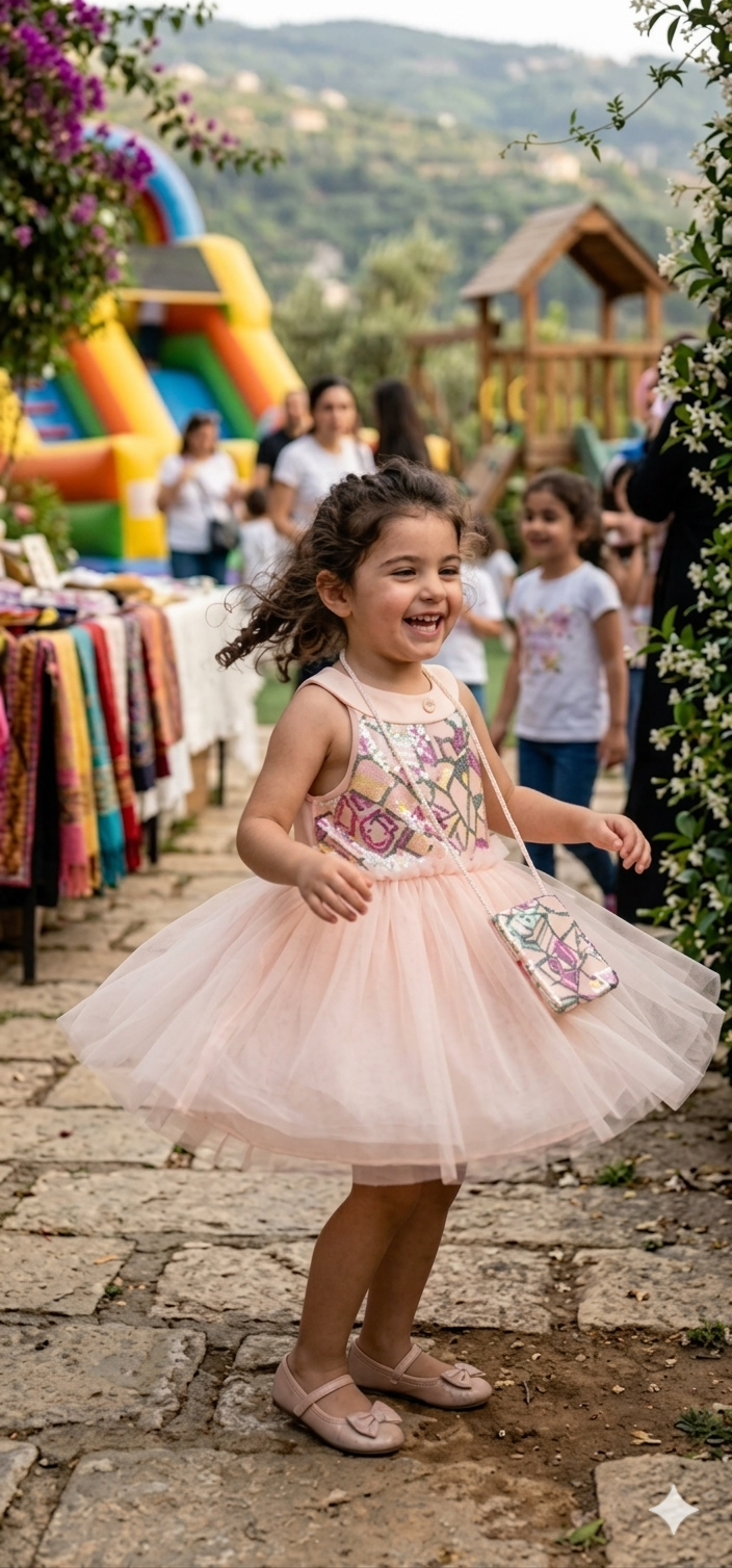 The colorful dress