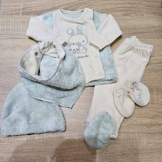 Rabbit blue hospital set- velvet