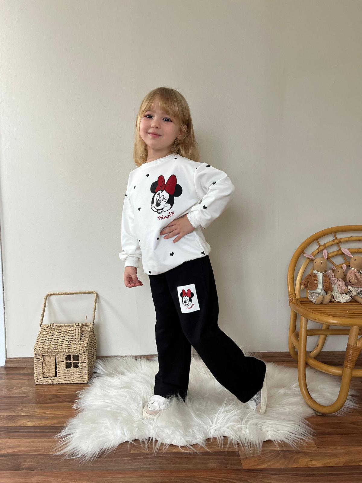Mini mouse set  cotton white&black