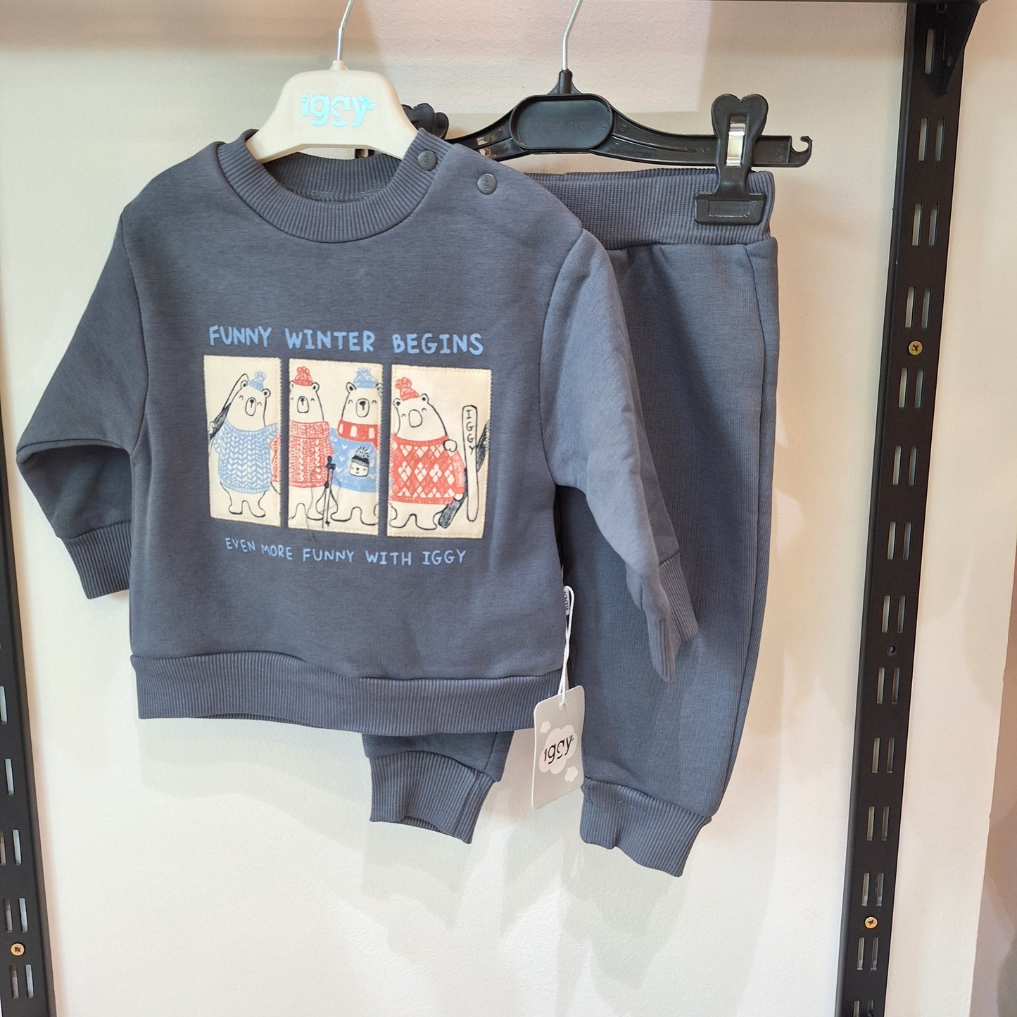 Funny winter grey - fleece set