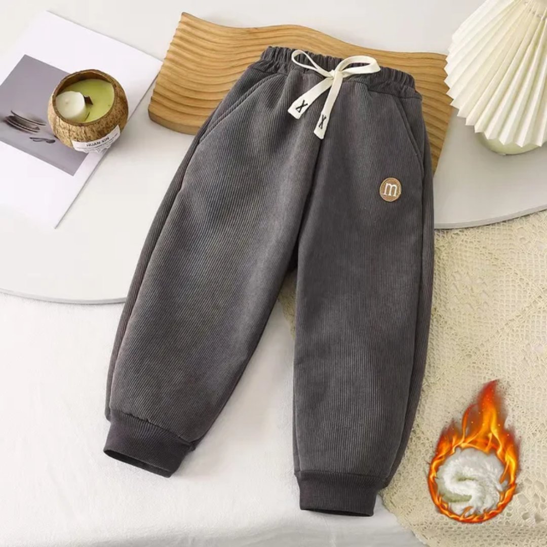 Velvet Pant Grey - fleece inside
