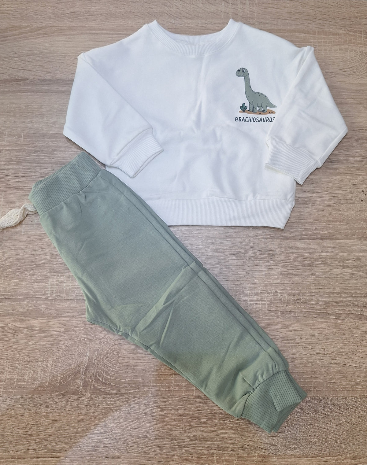 Cotton set green brachiosaurus _liliboom