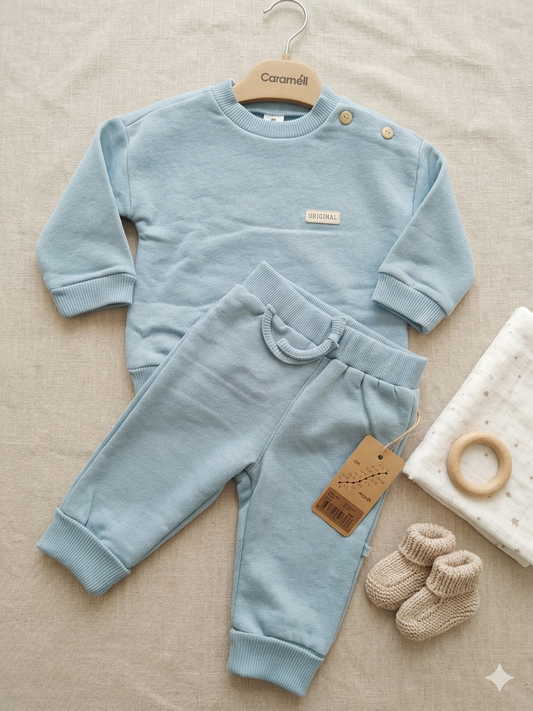Original blue Fleece set _ Caramell
