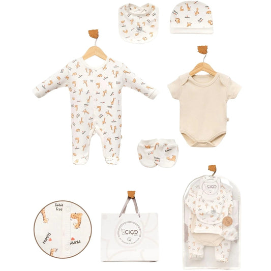 Giraffe unisex - 5 pieces overall set