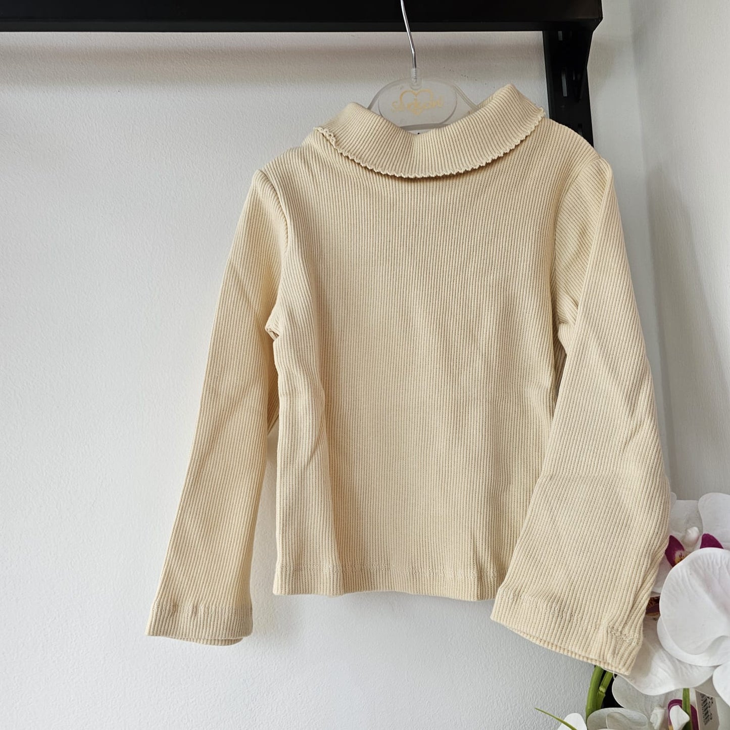 Col haut butter yellow cotton