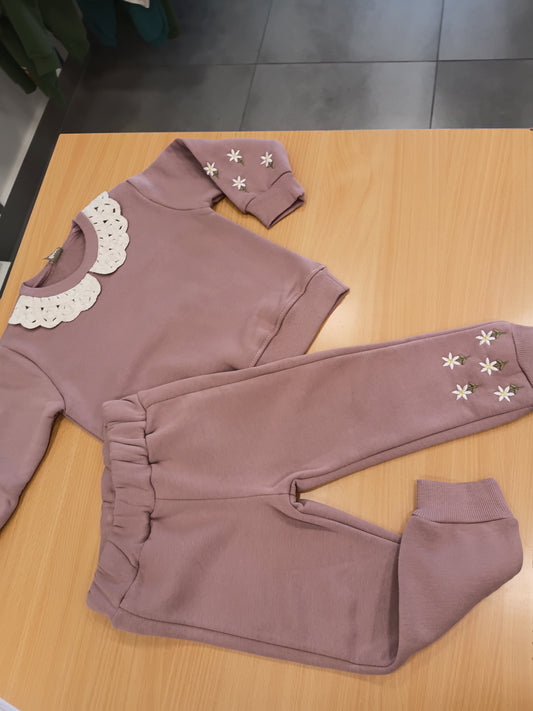 Daisy Pink-Fleece Set