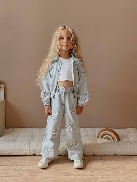 Denim set (jacket+pant )