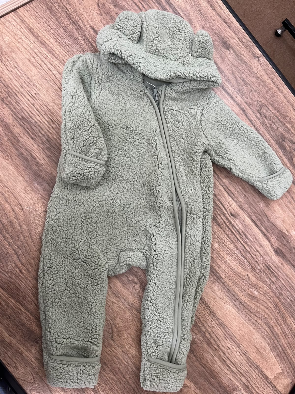 Green wool overall