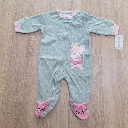 Mouse green velvet overall