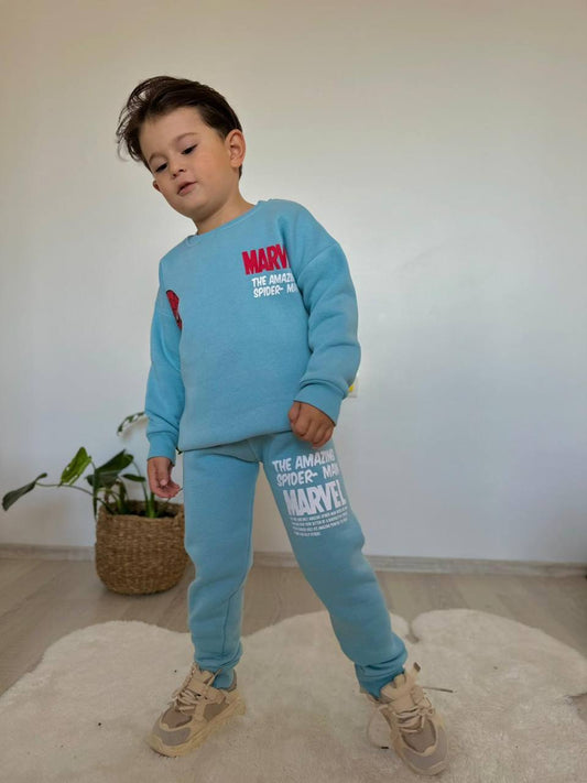 Marvel blue fleece set - jeliboom