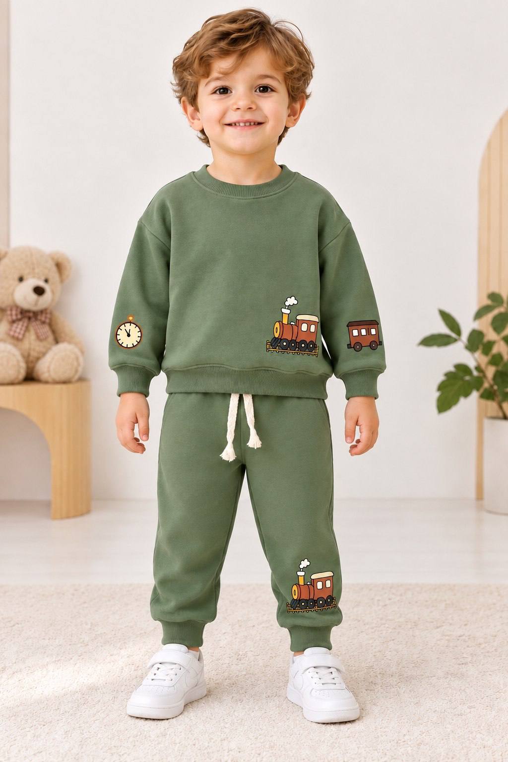 Train Green  - Cotton Set