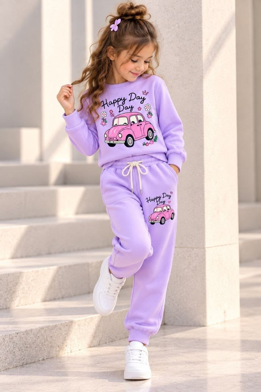 Happy Day purple fleece
