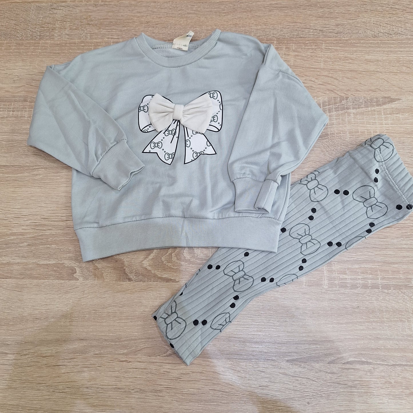 Set cotton grey pappillon