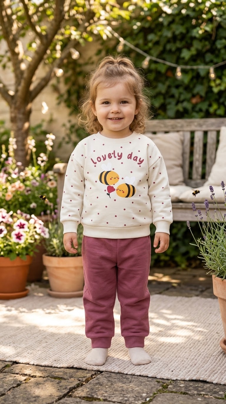 Bee fuschia - Fleece set