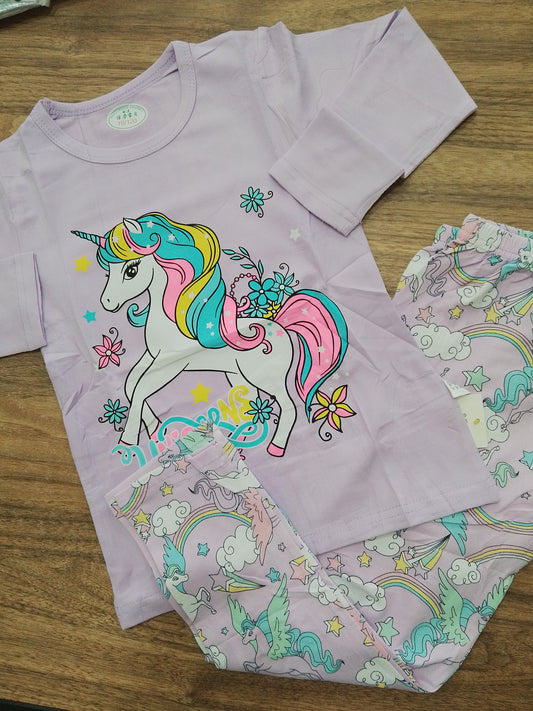 Unicorn pjs- cotton / 9-10/11-12/12-13 years