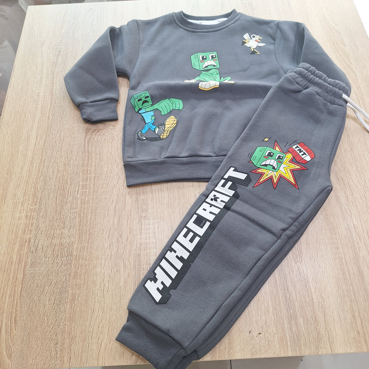 Minecraft dark grey fleece
