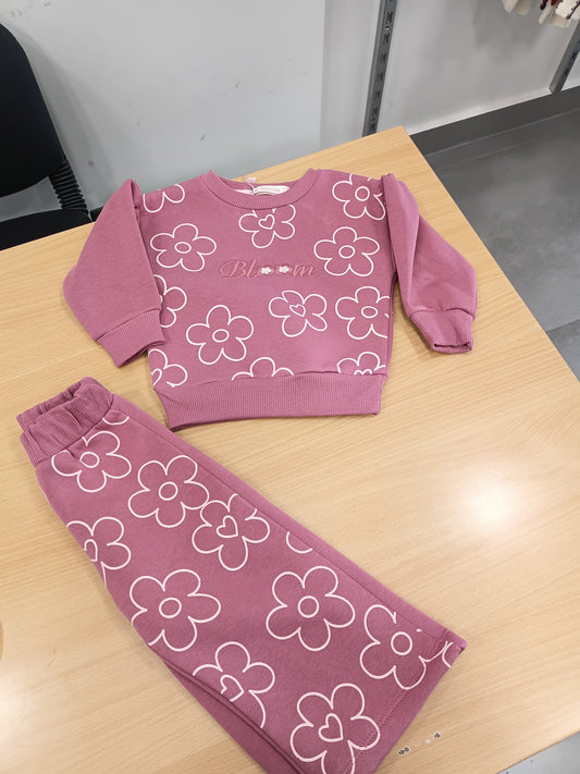 Bloom pink _ fleece set