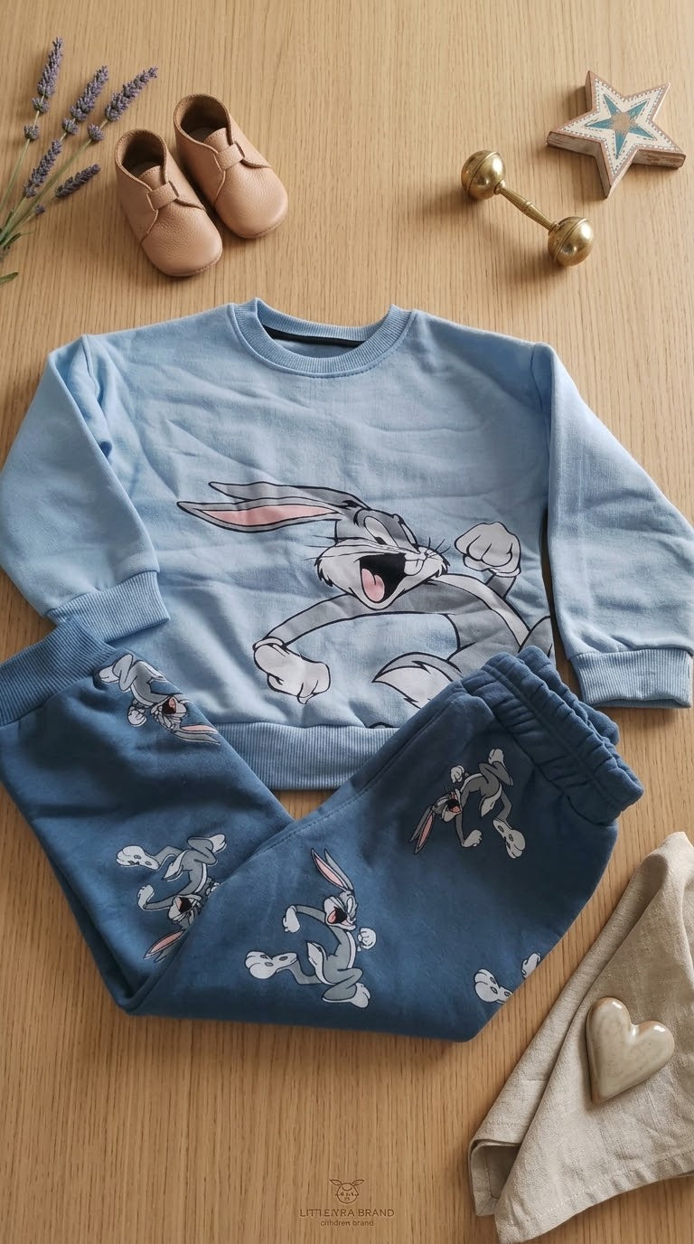 Bugs bunny blue -  FLEECE SET