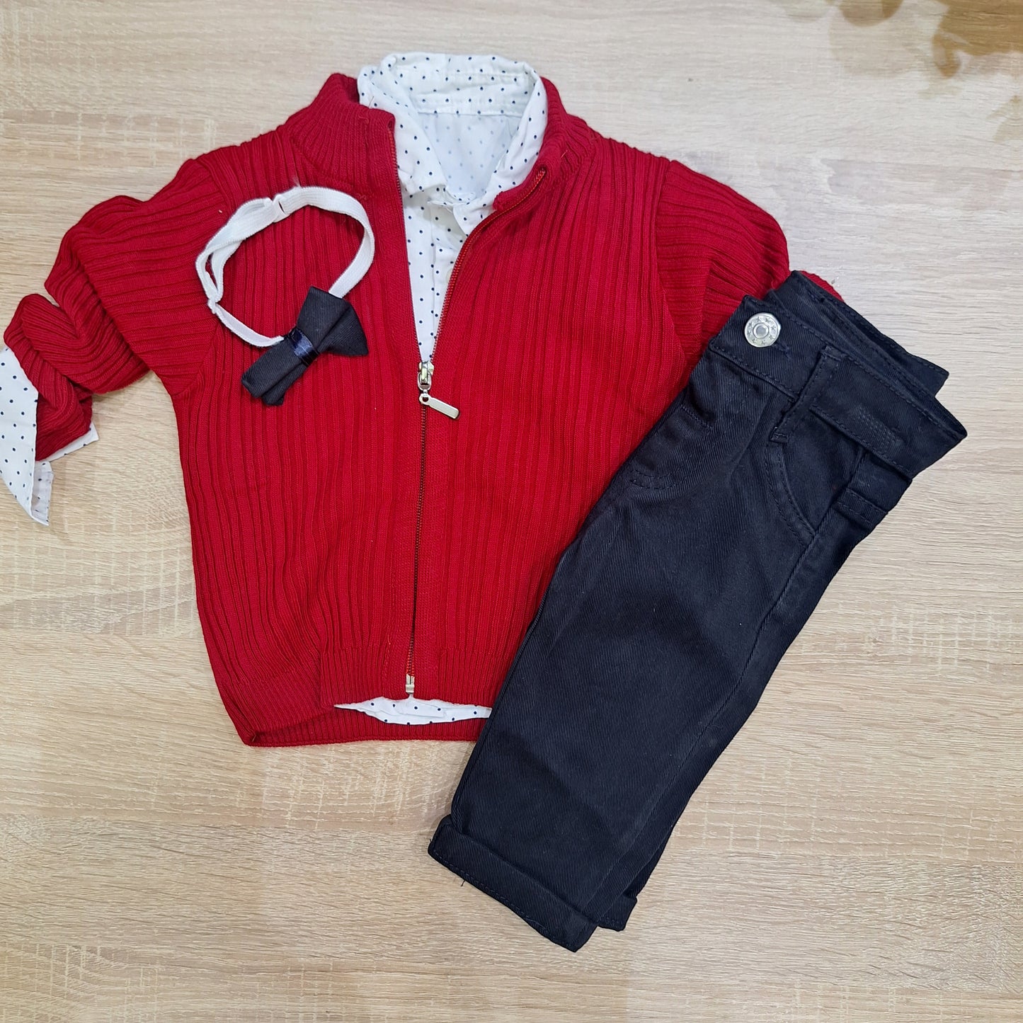 Classic set red & jeans
