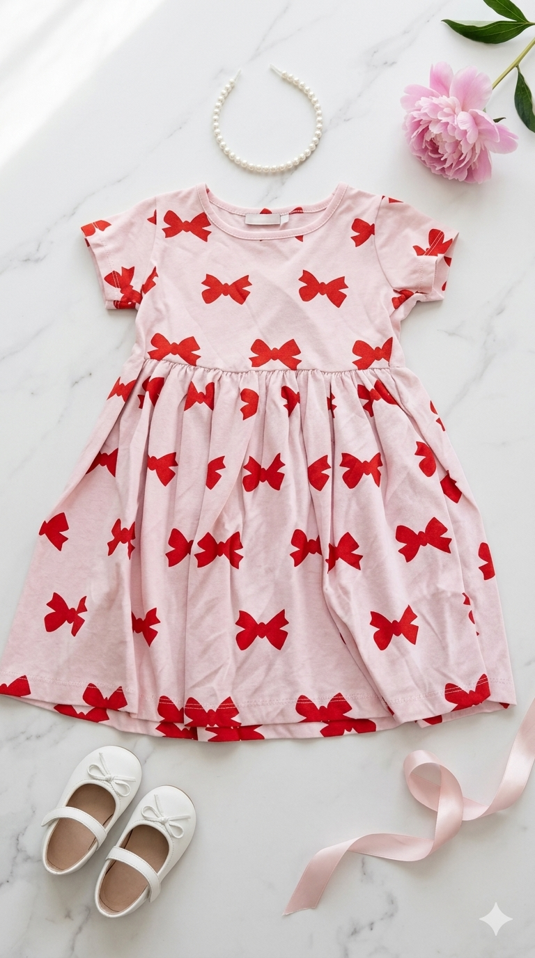 Cotton dress pink _ essu