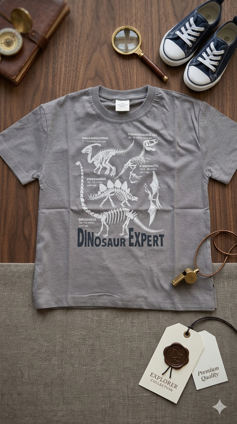 T_shirt grey dinosaur_divonette .