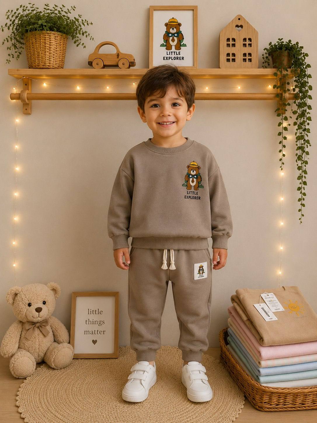 Little explorer brown - Cotton Set