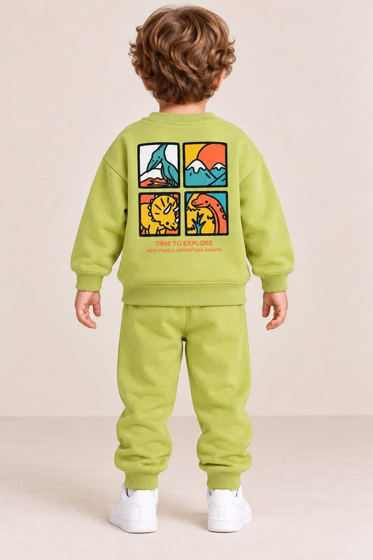 Dino light  green- cotton liliboom