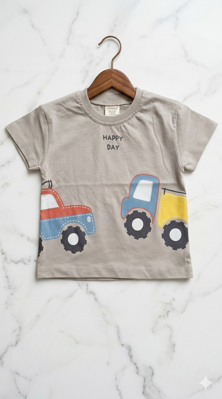 T_shirt grey happy day