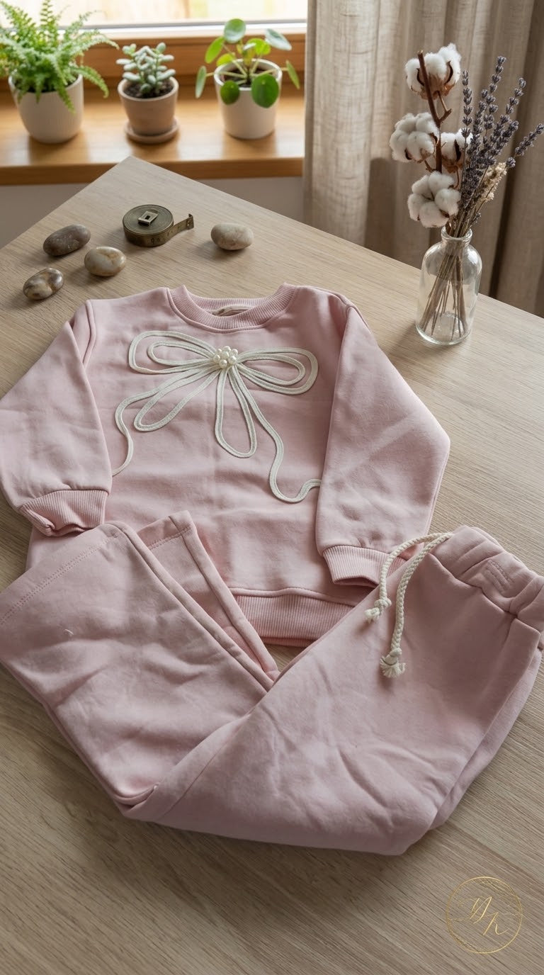 Bow Saumon- FLEECE SET