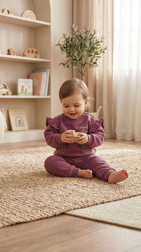 Sweet days purple flecce set