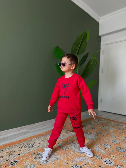 Spider man red fleece set