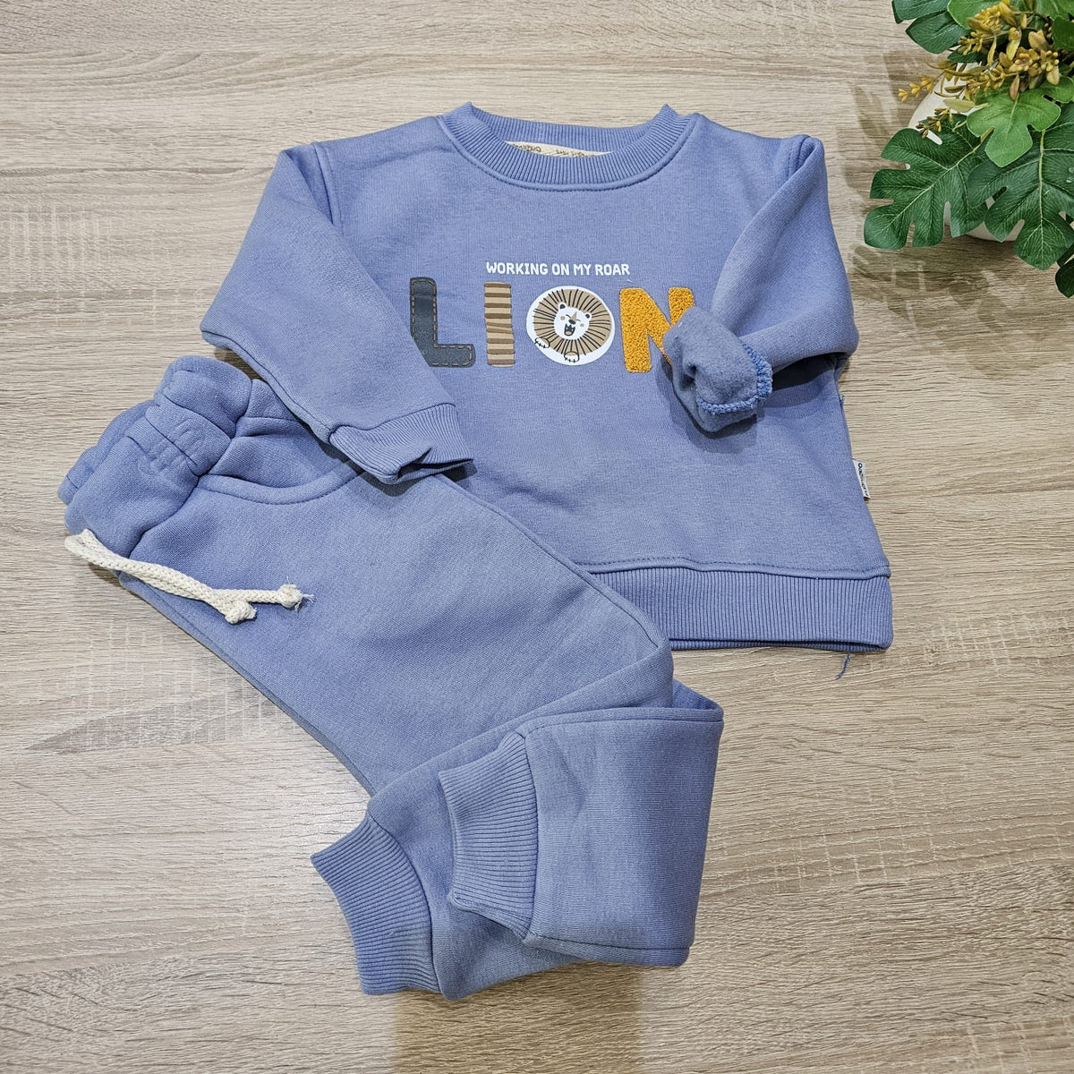 Lion blue_Fleece set