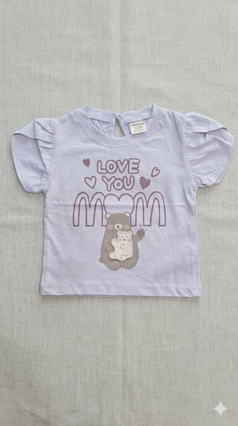 T_shirt purpel  love you mom _ divonette