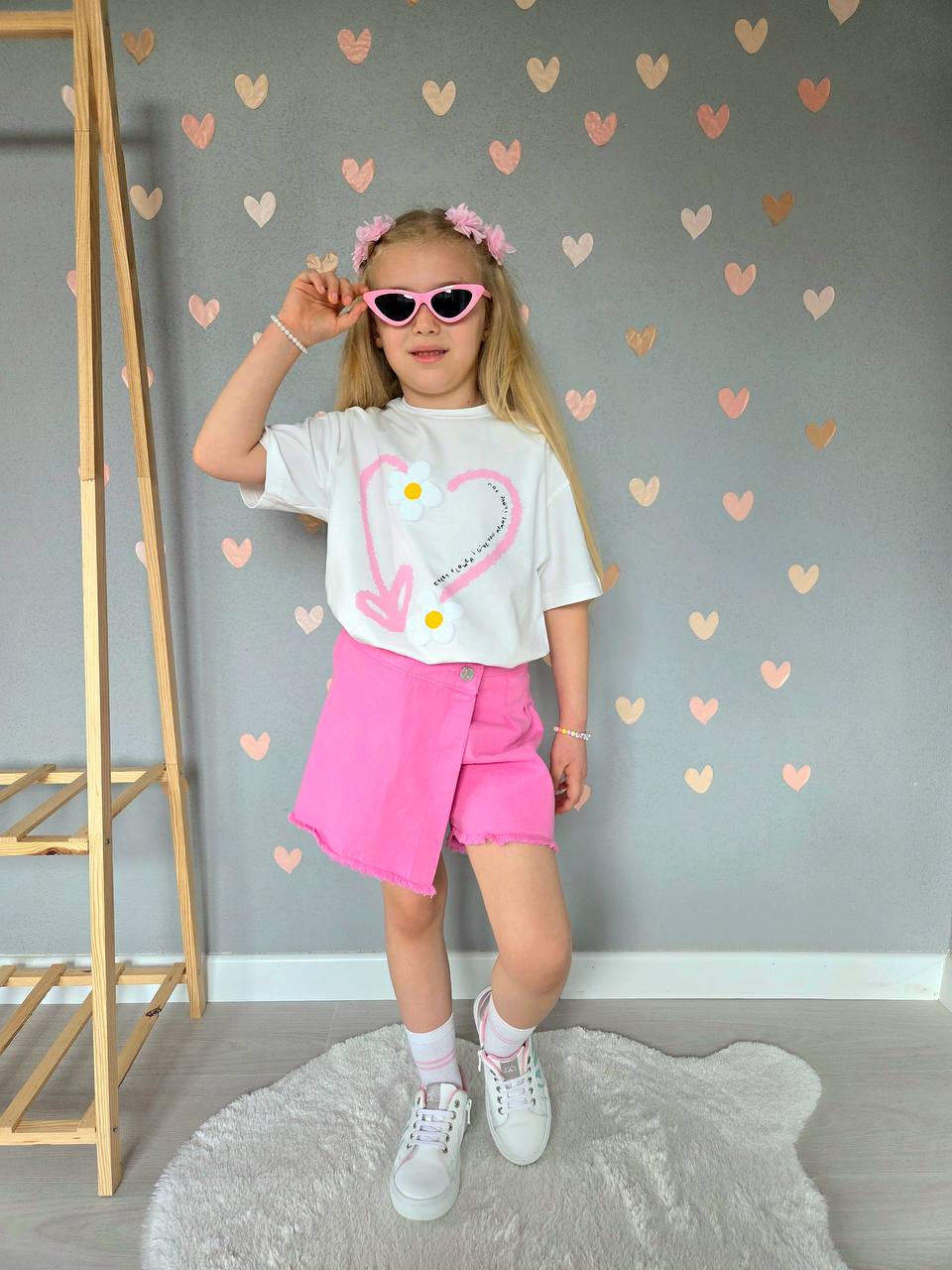 Hearts Pink - skort & top