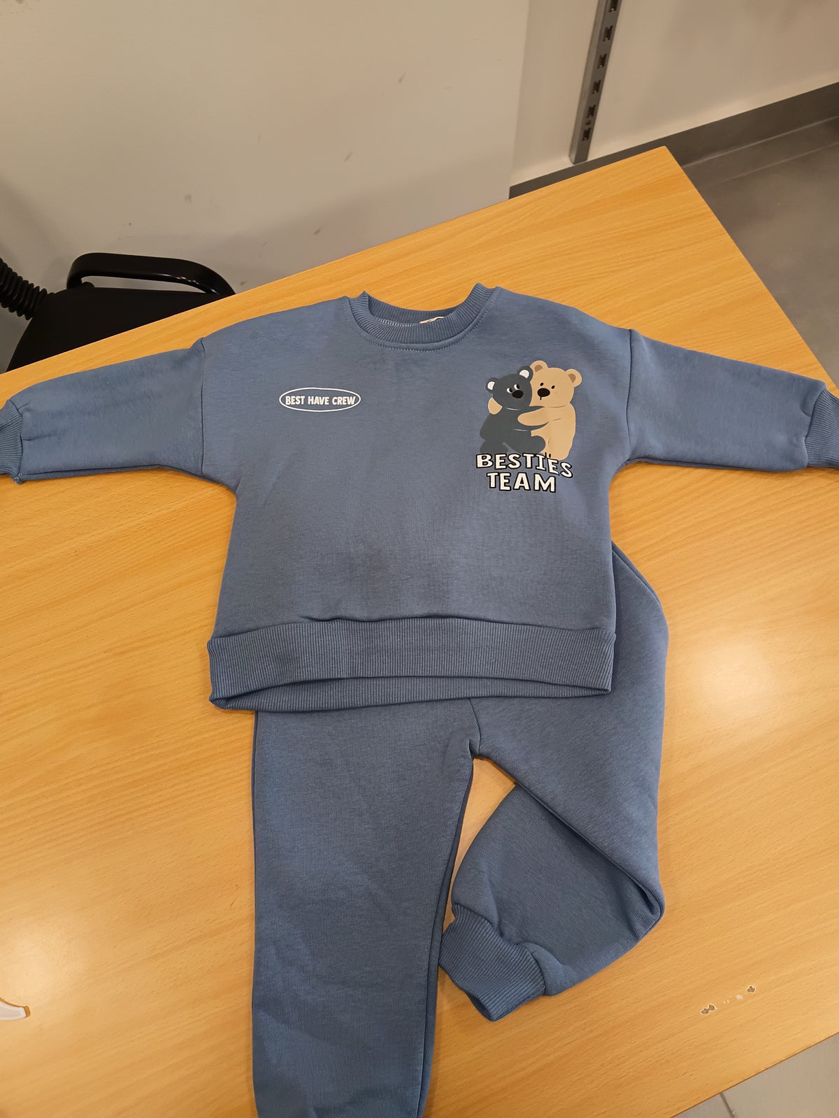 Besties team navy -fleece set