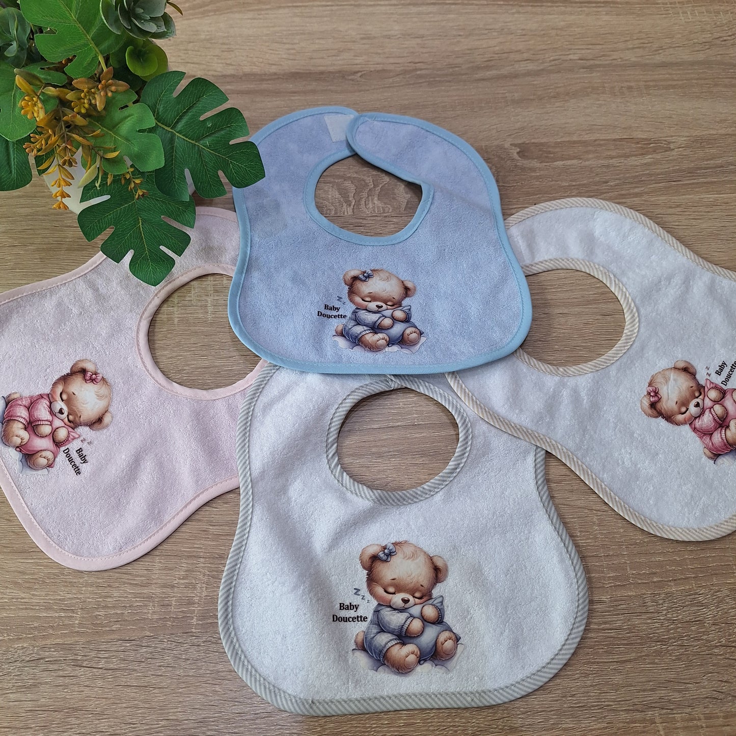 Teddy bear bibs (doucette)