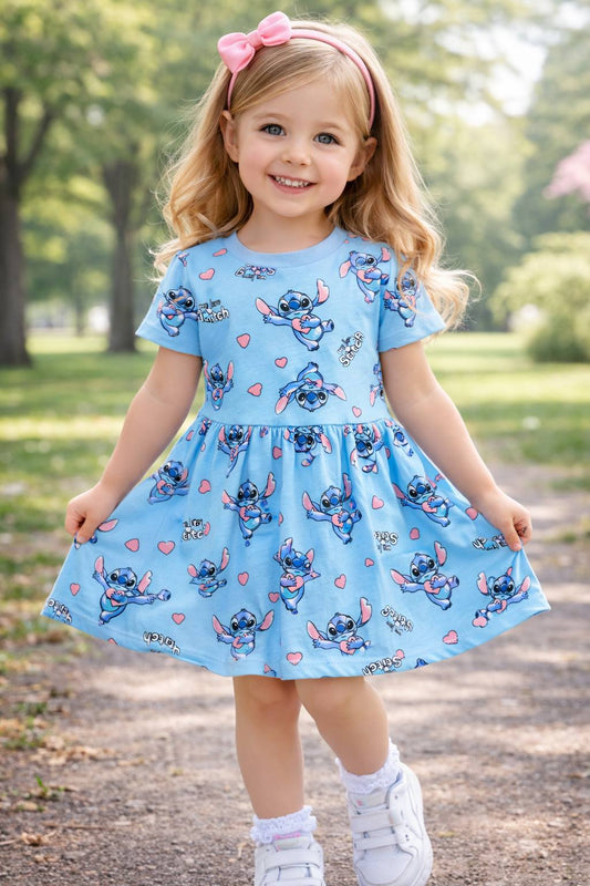 Blue stitch Dress - liliboom