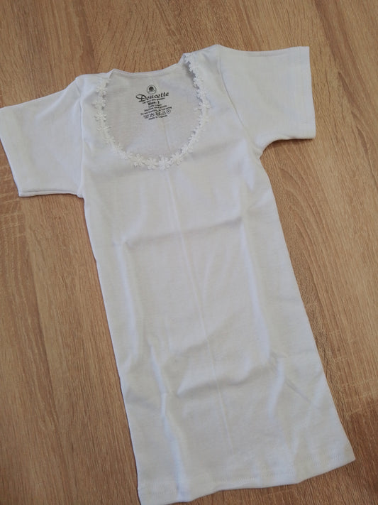 Girls short sleeve flannel - doucette Cotton