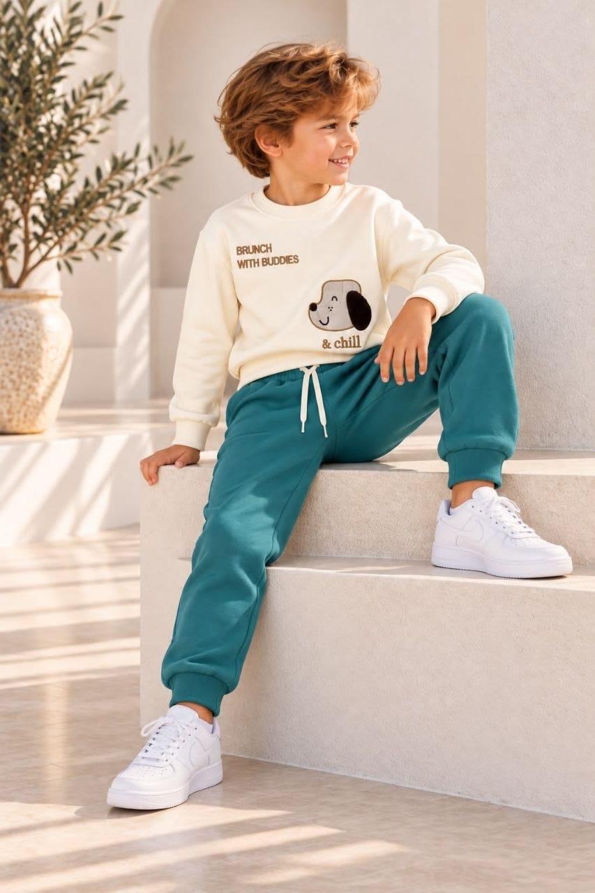 Dog &chill green fleece