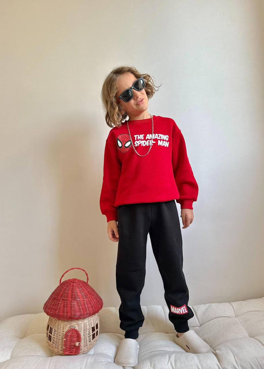 Spiderman red - fleece set