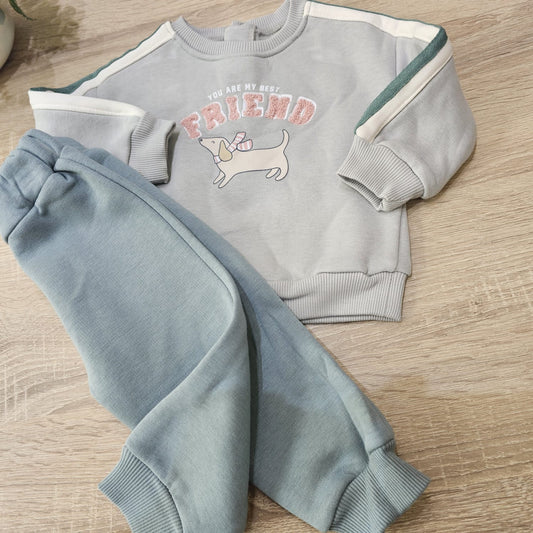 Green best friends  fleece set