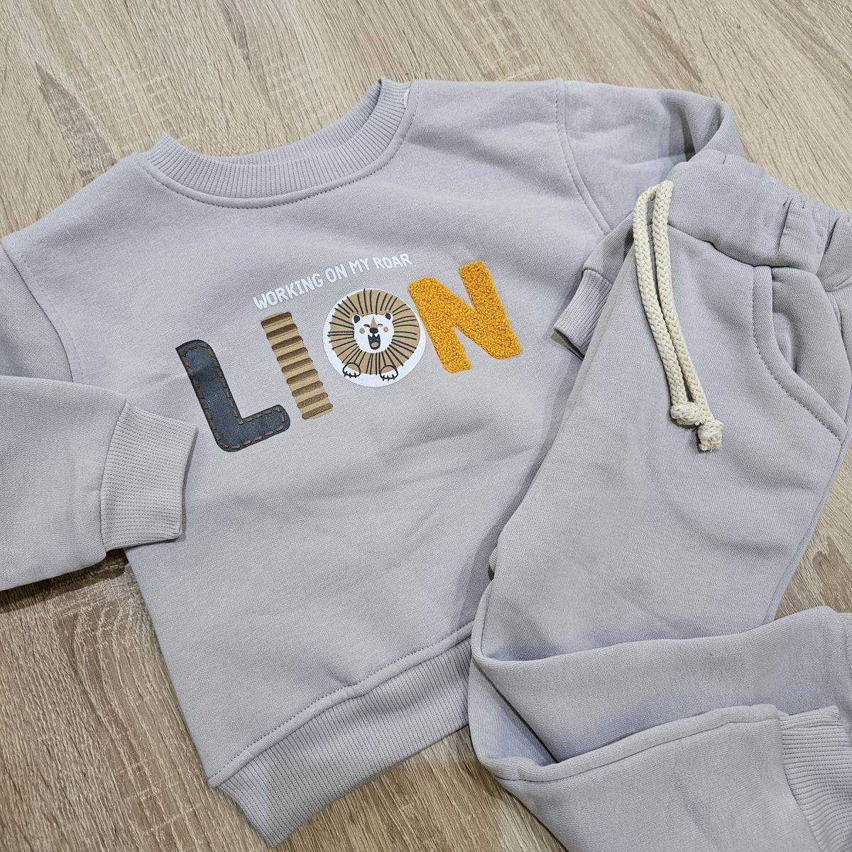 Lion grey_Fleece set