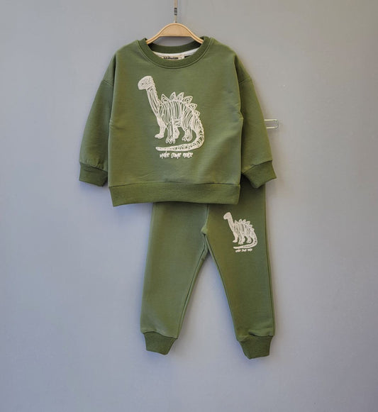 Dino green  - cotton set