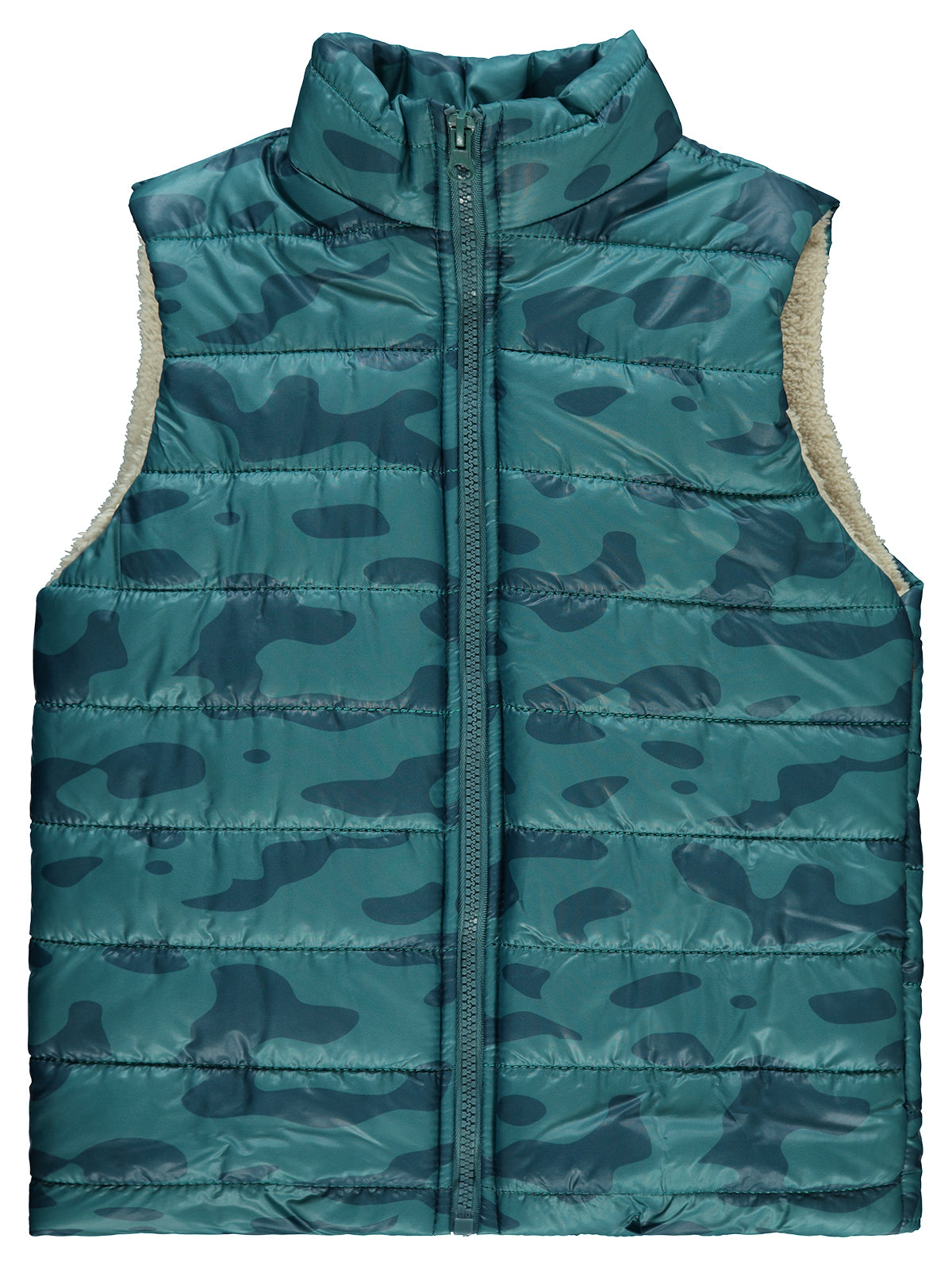 Vest green army - fleece inside