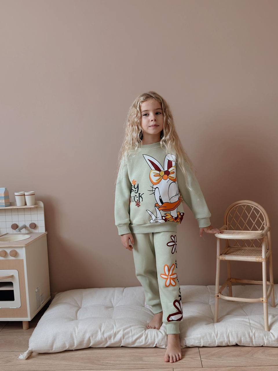 Daisy green- fleece set