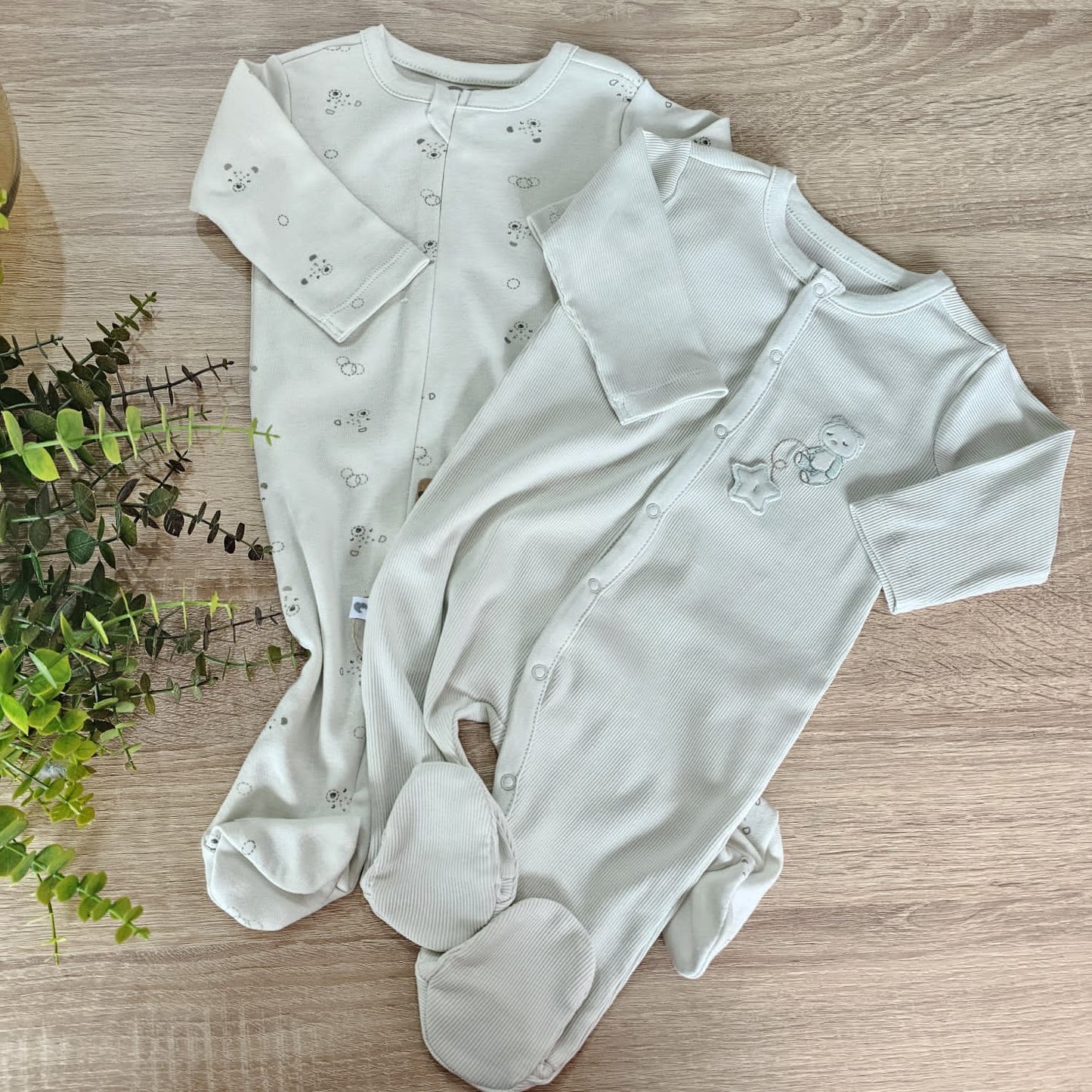 Pack of 2 cotton overalls - caramell
