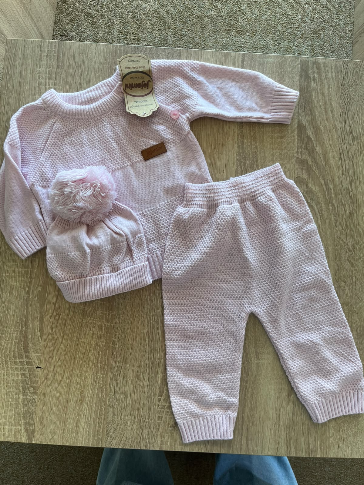 Pink wool- 3 pieces set