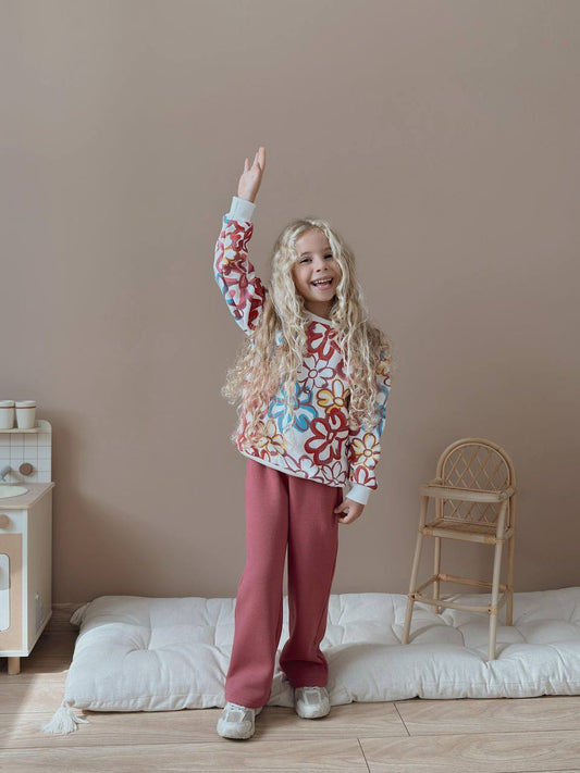 Flowers wine - fleece set